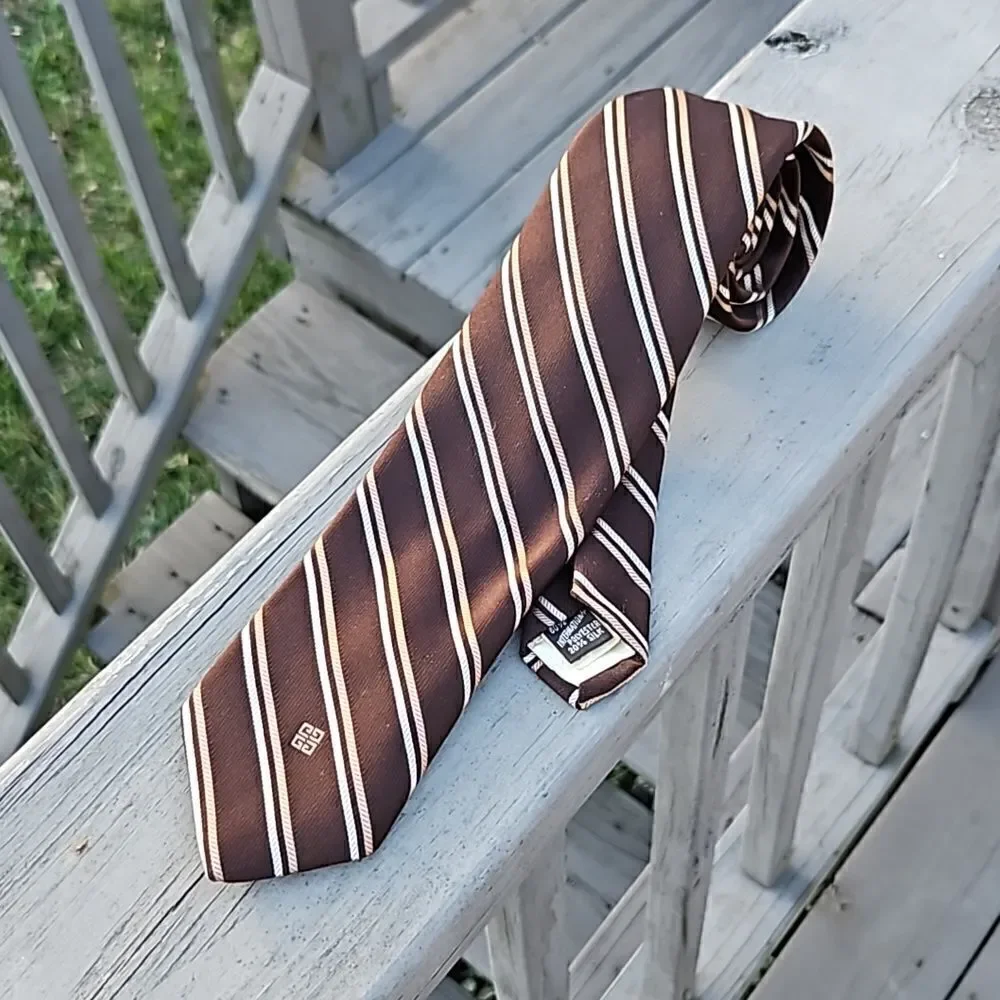 Givenchy Monsieur brown stripe tie